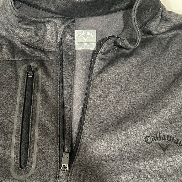 Mens Callaway Golf 1/4 Zip Dark Gray Light Pullover Size XXL - Picture 5 of 5
